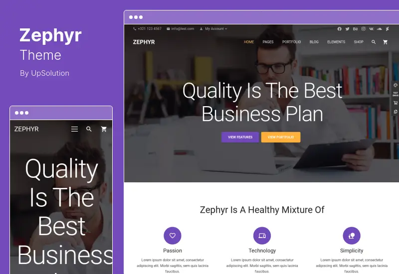 Zephyr Theme - Material Design WordPress Theme