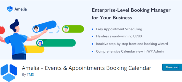 Amelia Events and Appointments Booking Calendar