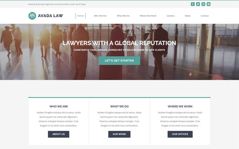 Avada Lawyer WordPress Theme