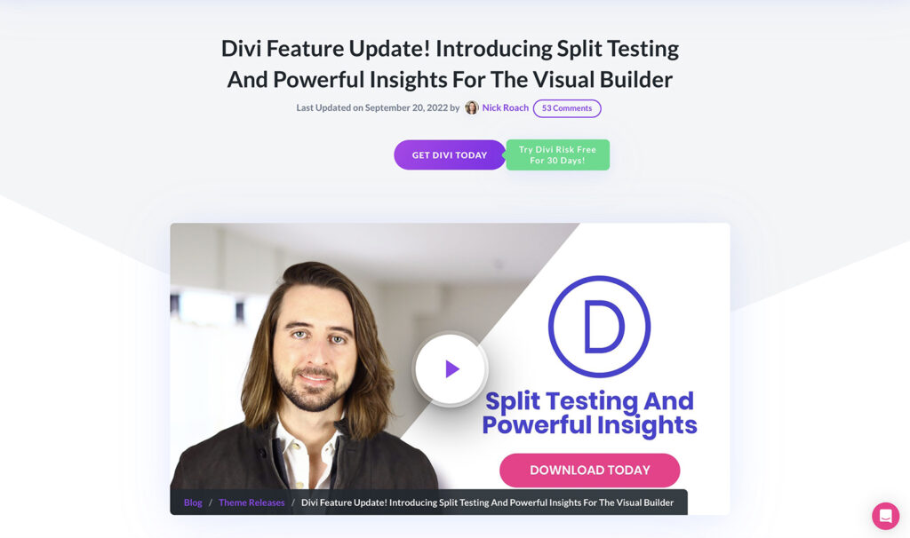 divi split testing tool