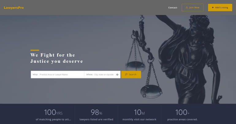 ListingPro Lawyer WordPress Theme