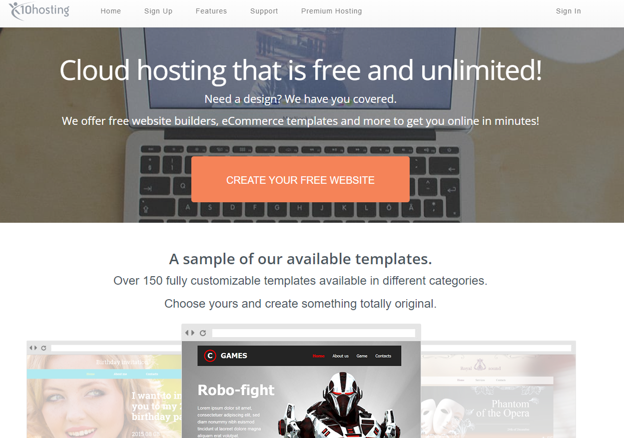 x10hosting - free web hosting wordpress