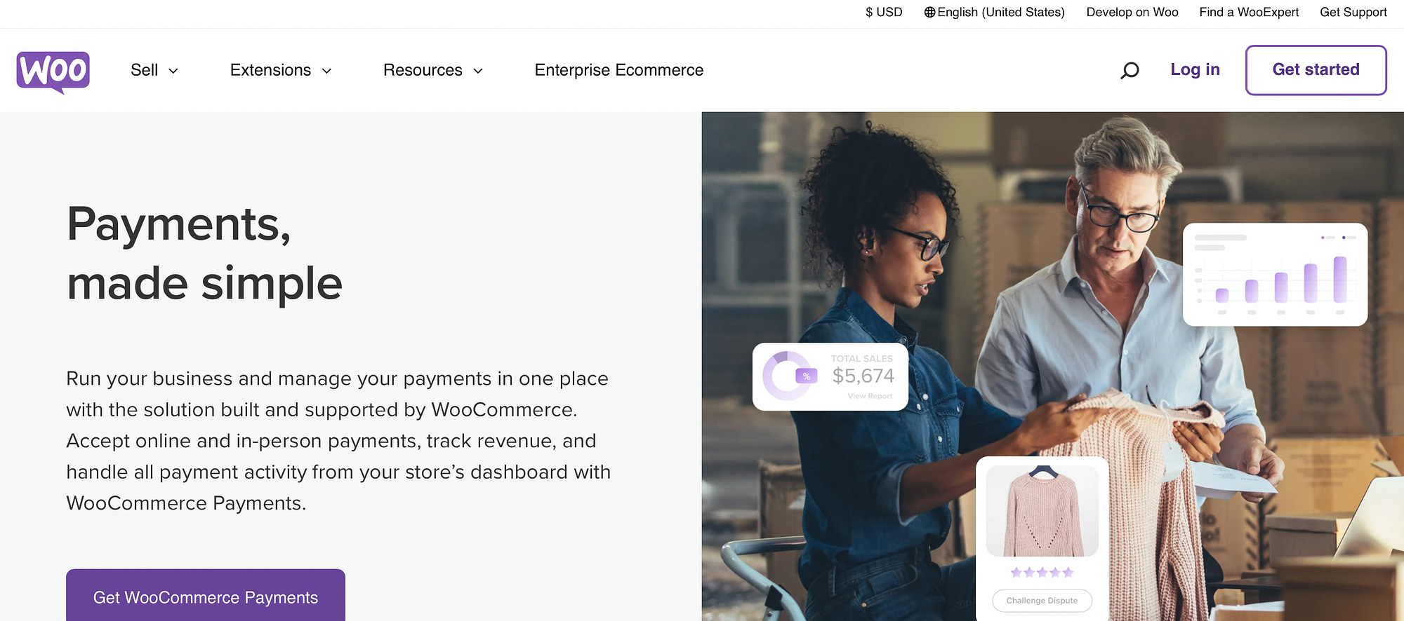 WooCommerce Payments page.
