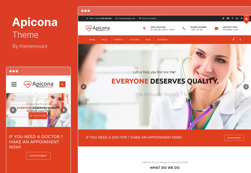 Apicona Theme - Health & Medical WordPress Theme