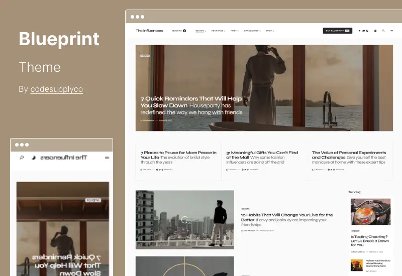 Blueprint Theme - Next Generation Blog & Magazine WordPress Theme