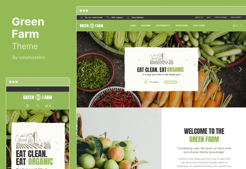 Green Farm Theme - Organic Food WordPress Theme