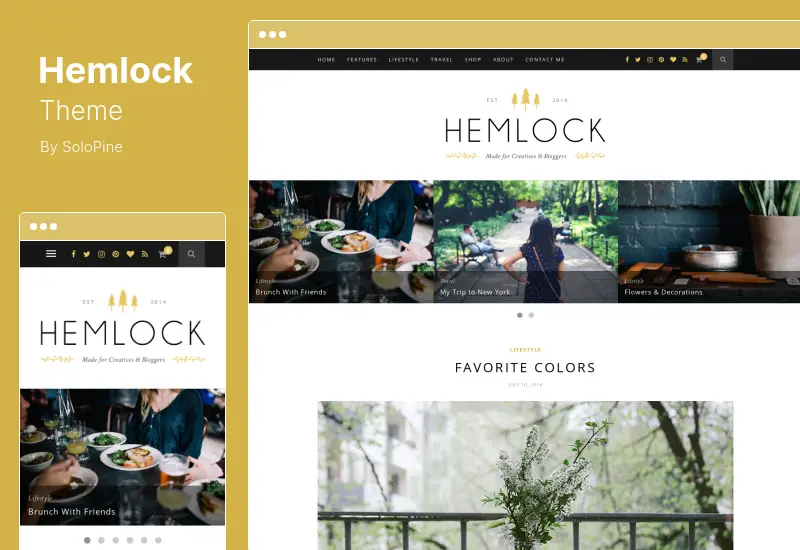 Hemlock Theme - A Responsive Blog WordPress Theme