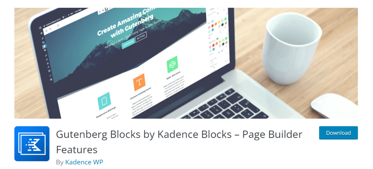 Kadence blocks plugin