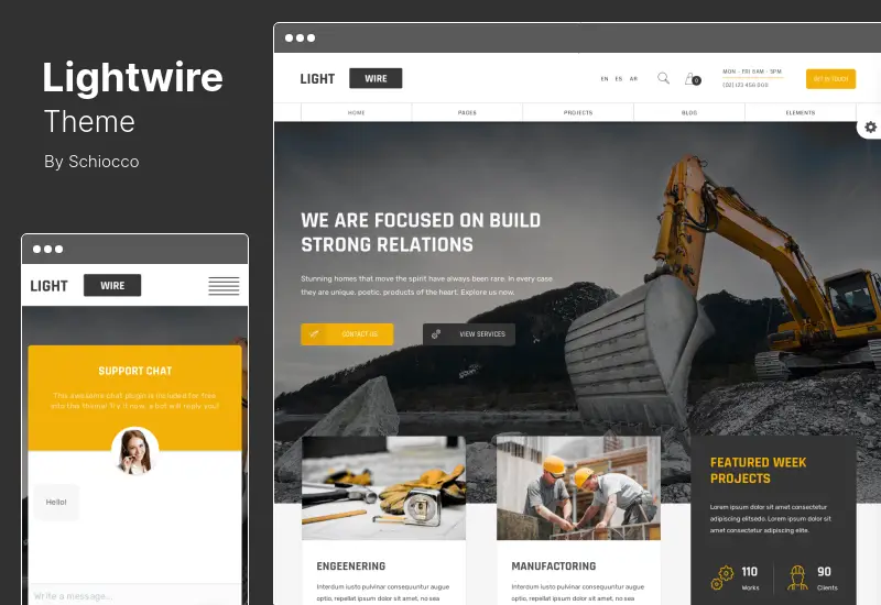 Lightwire Theme - Construction and Industry WordPress Theme