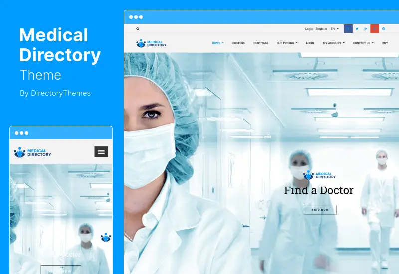 Medical Directory Theme - Hospitals & Doctors Listing WordPress Theme