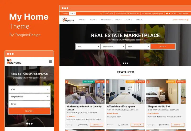 MyHome Theme -  Real Estate WordPress Theme