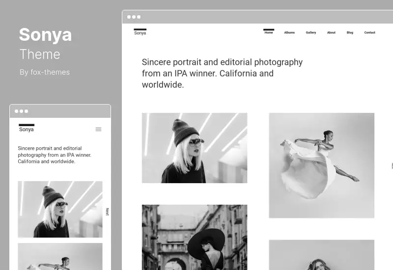 Sonya Theme - Photography WordPress Theme
