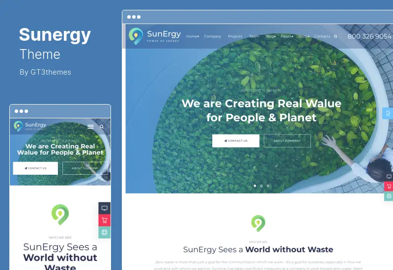 Sunergy Theme - Wind & Solar Green Energy WordPress Theme