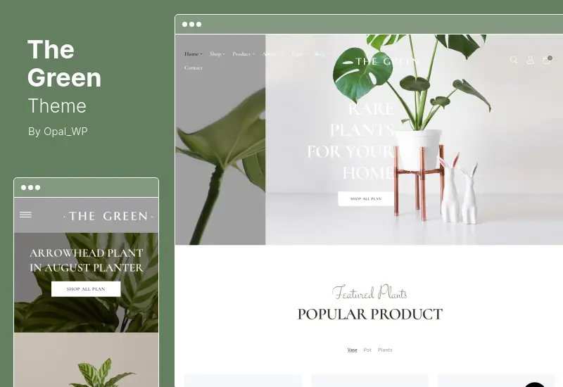 The Green Theme - Houseplants & Gardening WordPress Theme