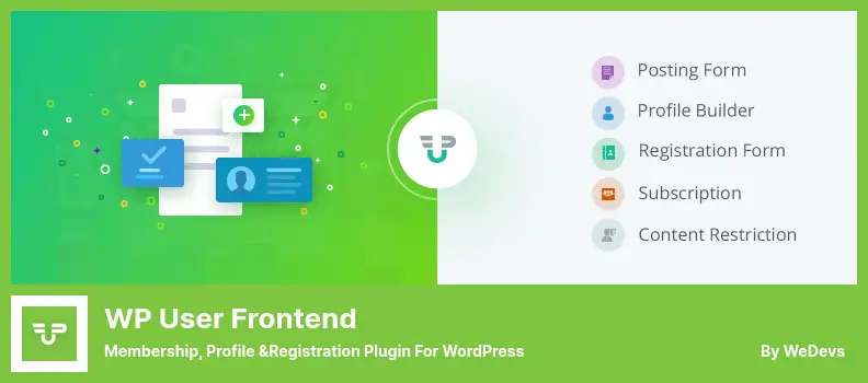 WP User Frontend Plugin - Membership, Profile &Registration Plugin for WordPress