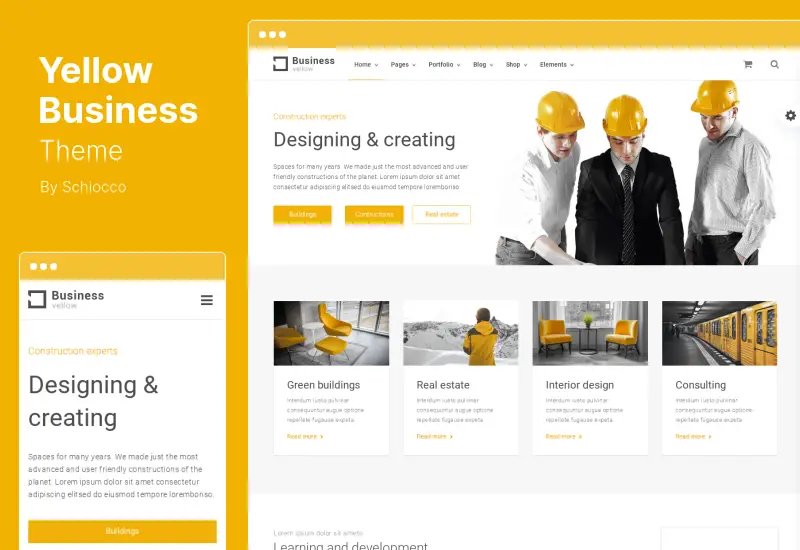 Yellow Business Theme - Construction WordPress Theme