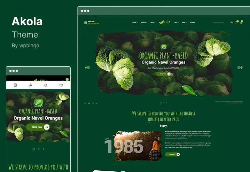 Akola Theme - Organic & Food Store WordPress Theme