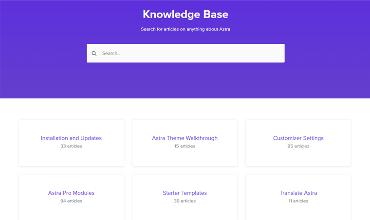Astra Knowledge Base