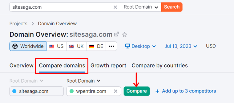 Use AI to Compare Your Domain with Competitors for SEO