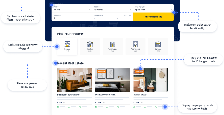 findero real estate dynamic template
