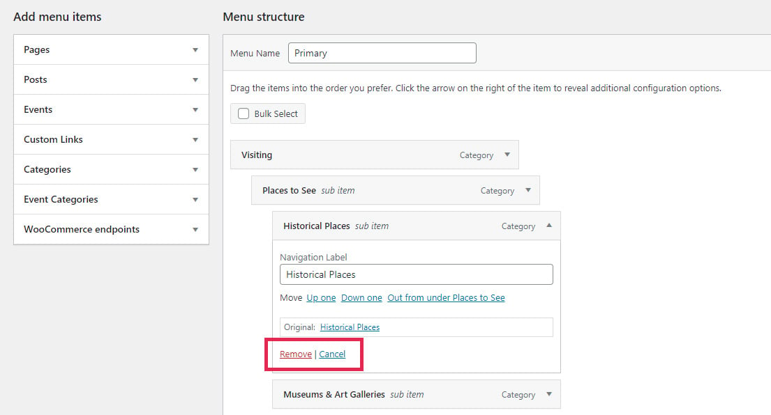 How to hide a page in WordPress by removing it from the WordPress menu.