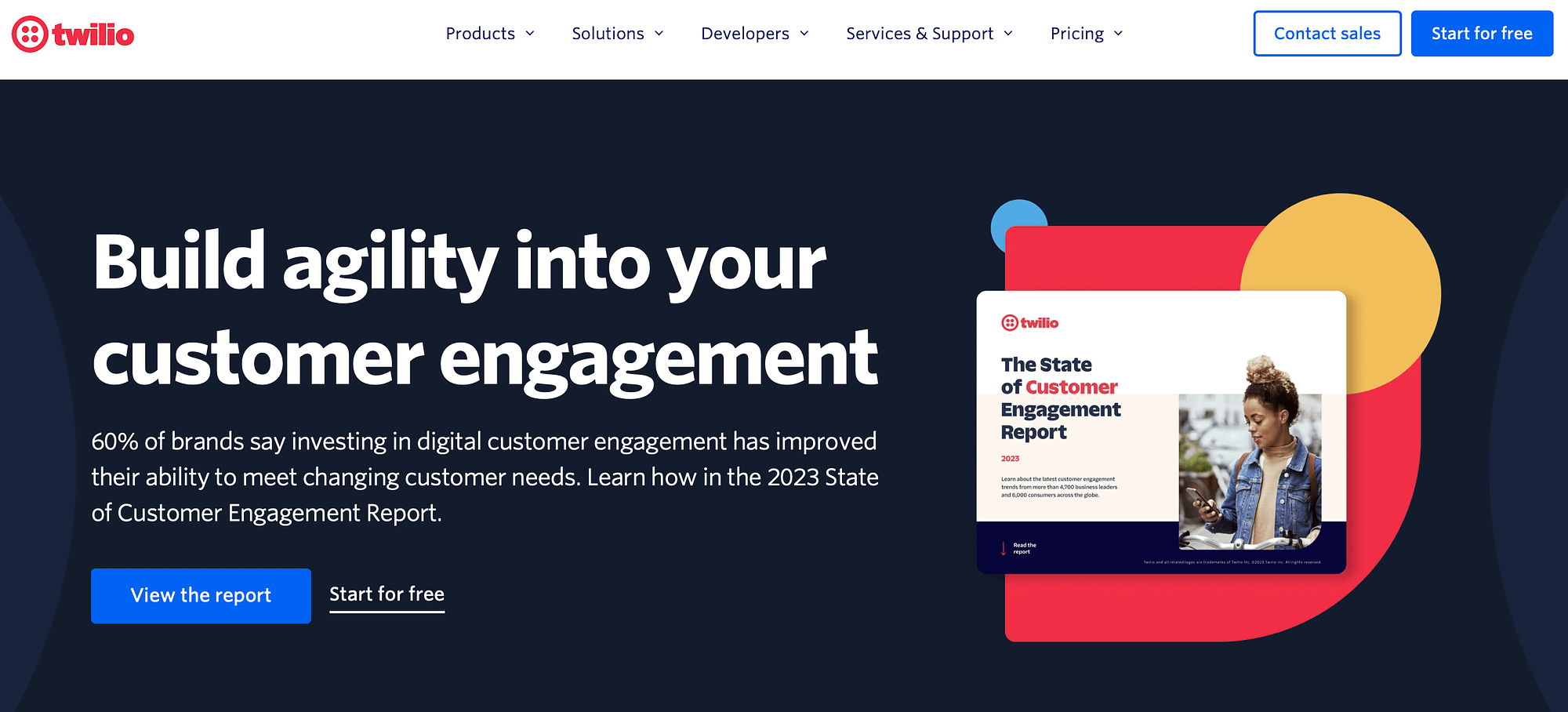 Twilio homepage