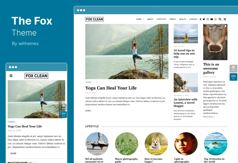 The Fox Theme - Minimal Newspaper News Magazine Blog WordPress Theme