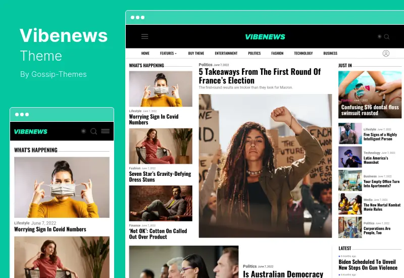 Vibenews Theme - Digital News Magazine WordPress Theme