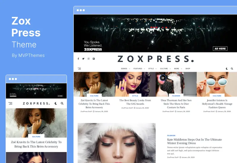ZoxPress Theme - The All In One News WordPress Theme