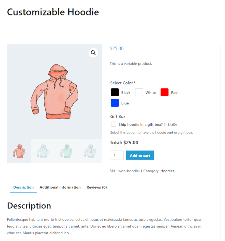 Customizable Hoodie Preview