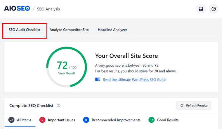 SEO Audit Analysis - All in One SEO