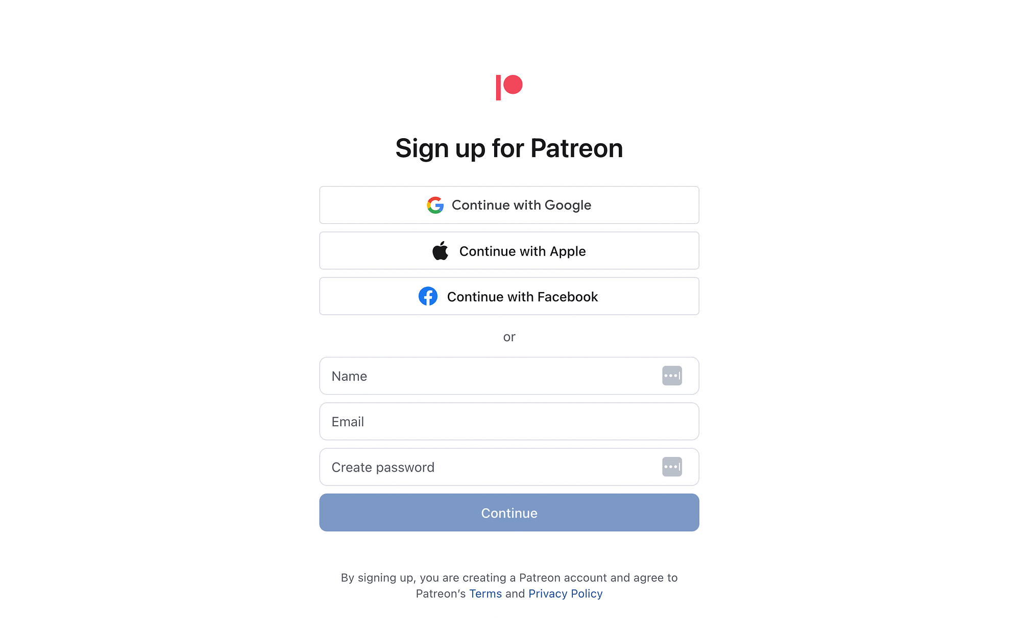 Sign up for Patreon.