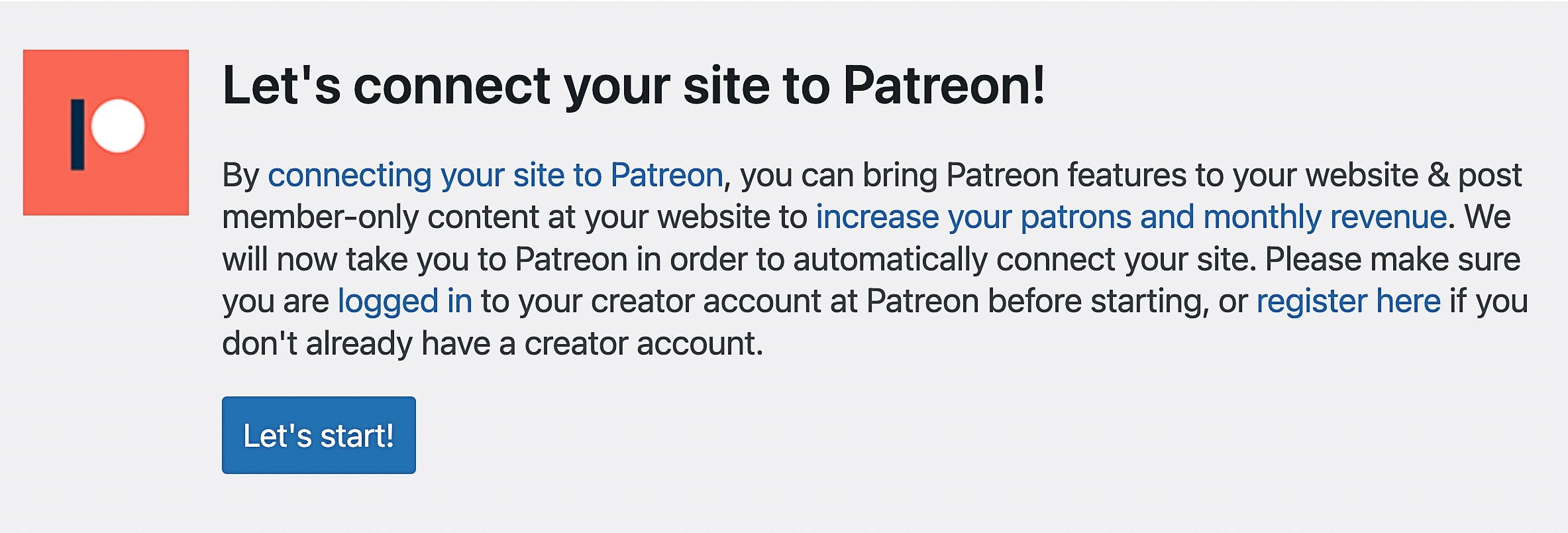 Restrict content in WordPress by connecting your site to Patreon.