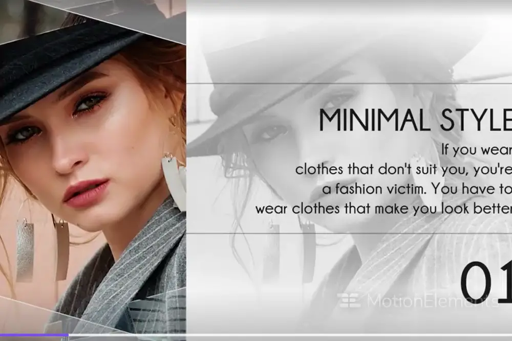 Free Clean White Fashion Minimal Ident - Slideshow Templates Minimal free white template - 
