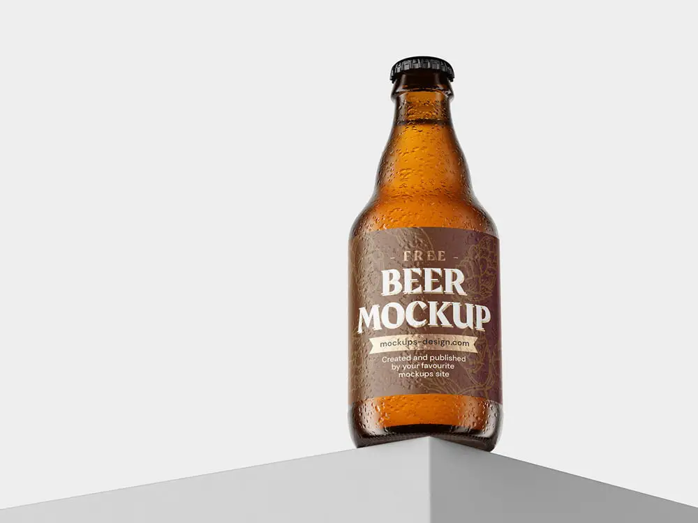 Small Beer Bottle Mockup - 