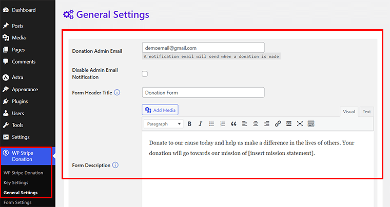 Configuring AidWP General Settings 