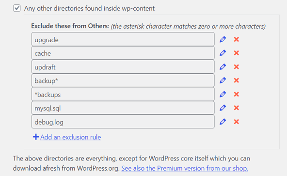 Exclude from Other Directories