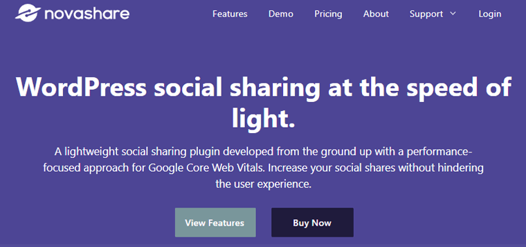 Nova Share WordPress Plugin