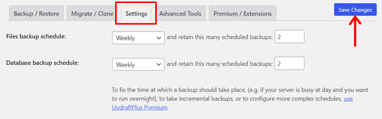 Scheduling Automated Backups