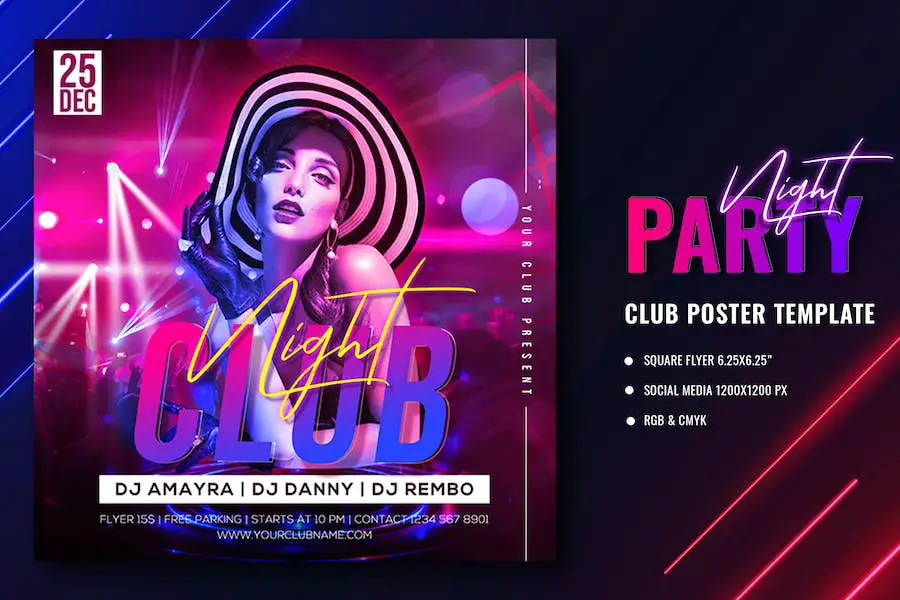 Night Club Poster Template - 