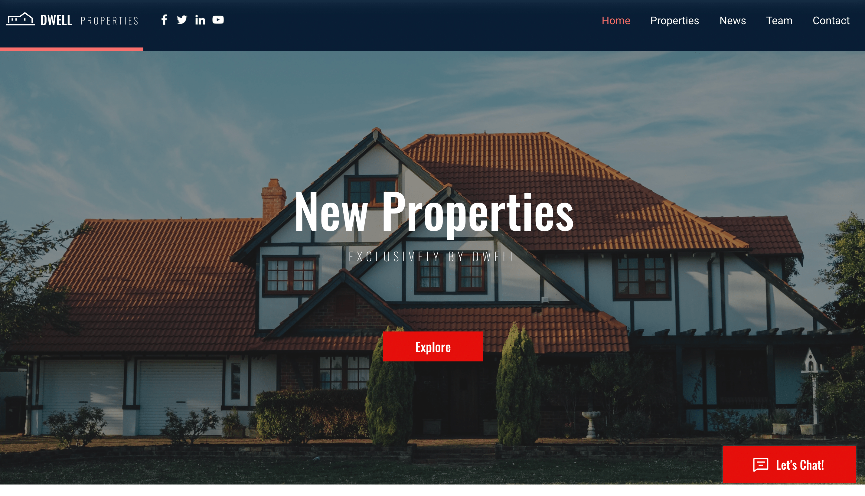A property management website template for Wix.