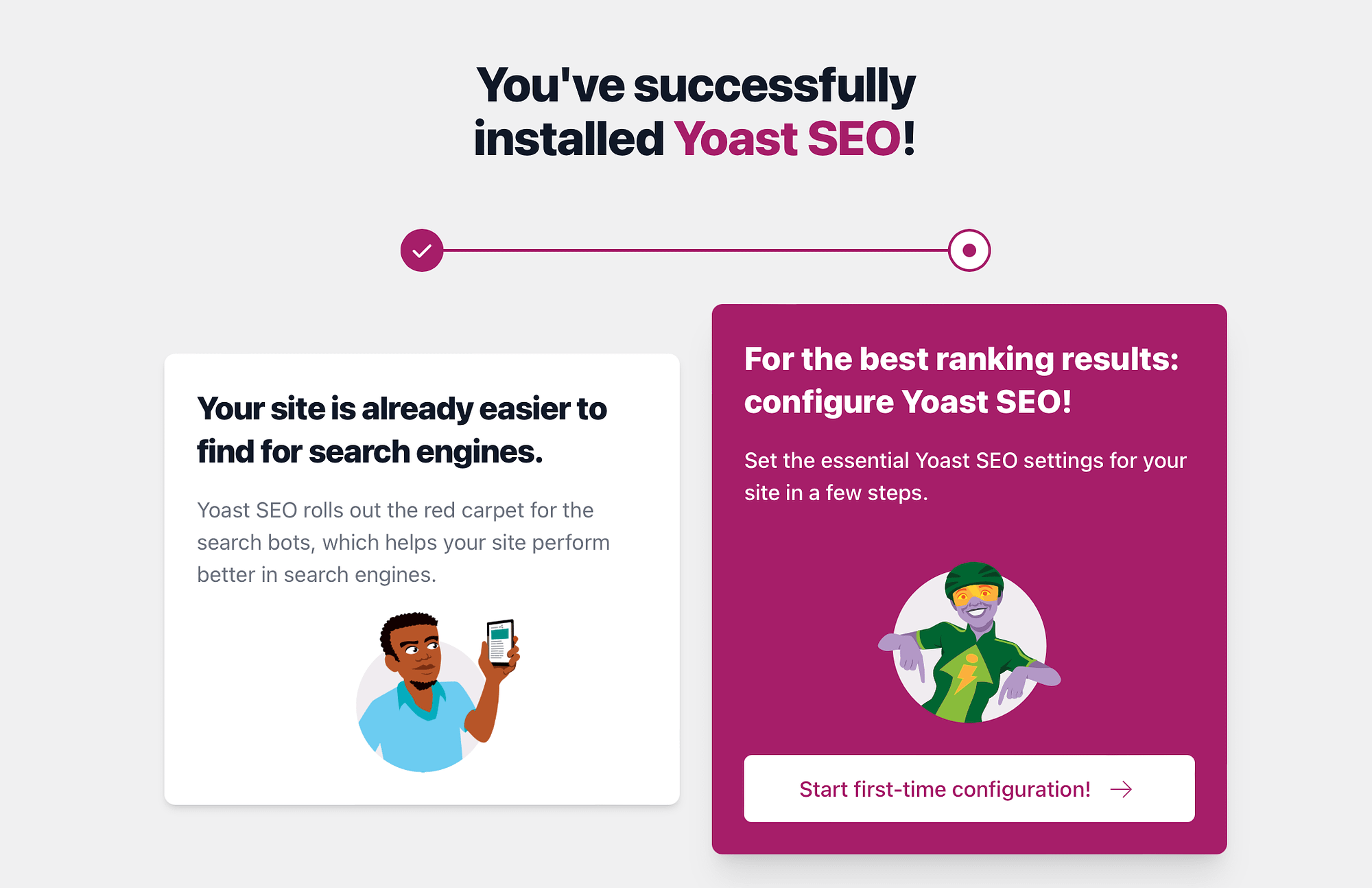 How to use Yoast SEO by starting with the configuration wizard.