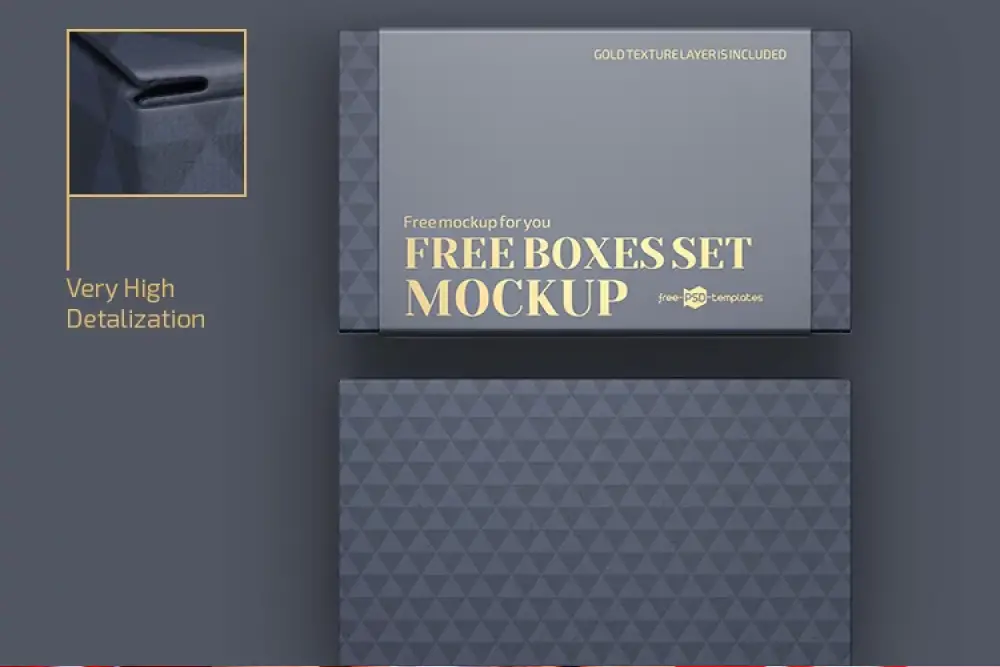 FREE BOXES SET MOCKUP TEMPLATES IN PSD - 