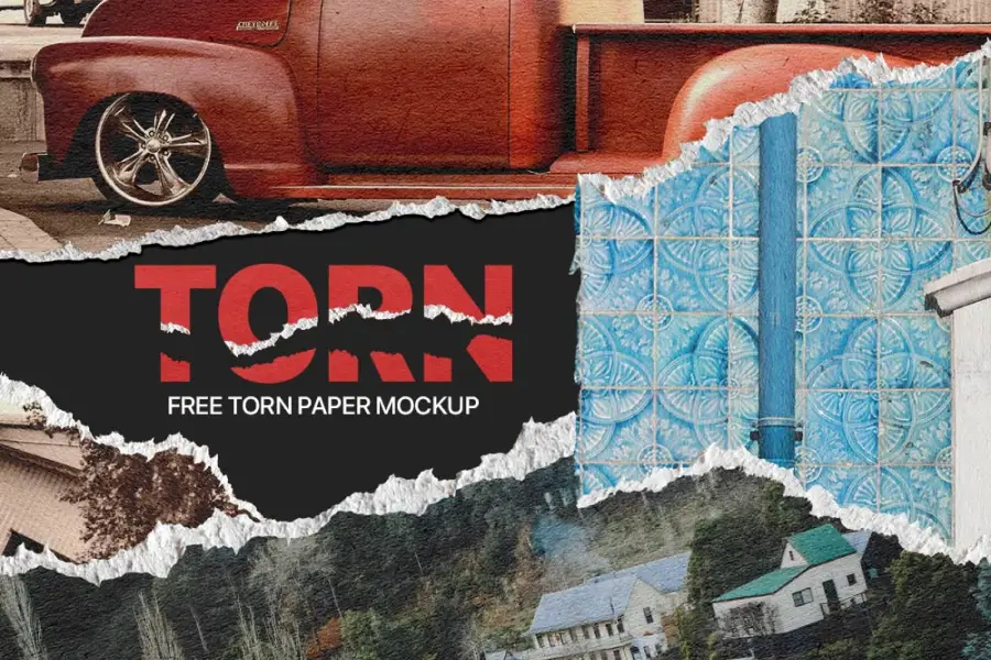 Free Torn Paper Mockup - 