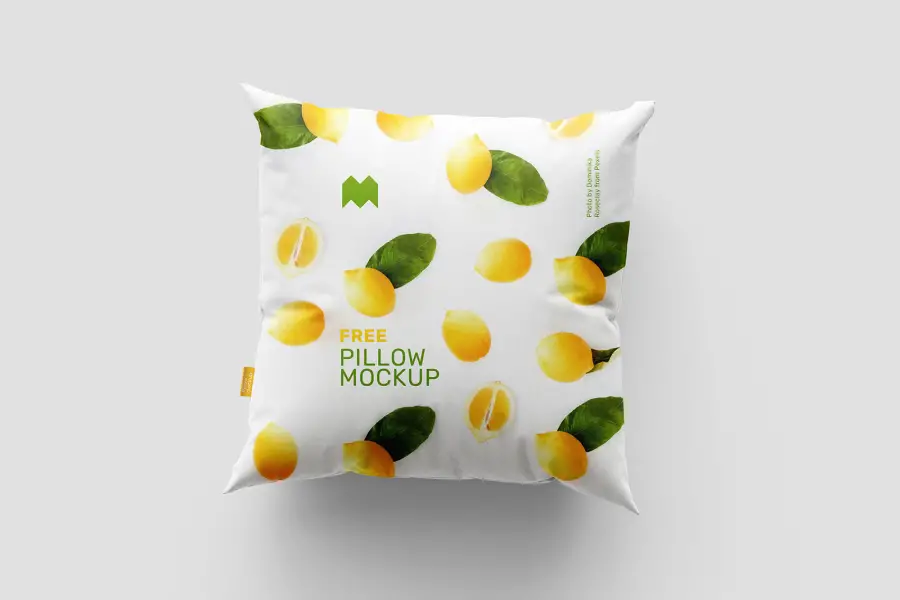Free square pillow mockup - 