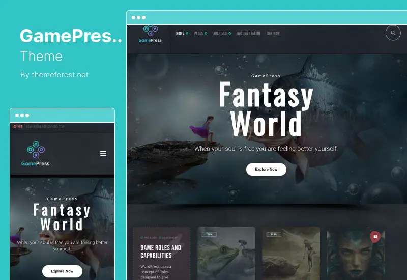 GamePress Theme - Modern Premium Blog/Magazine WordPress Theme With Unique Dark Design