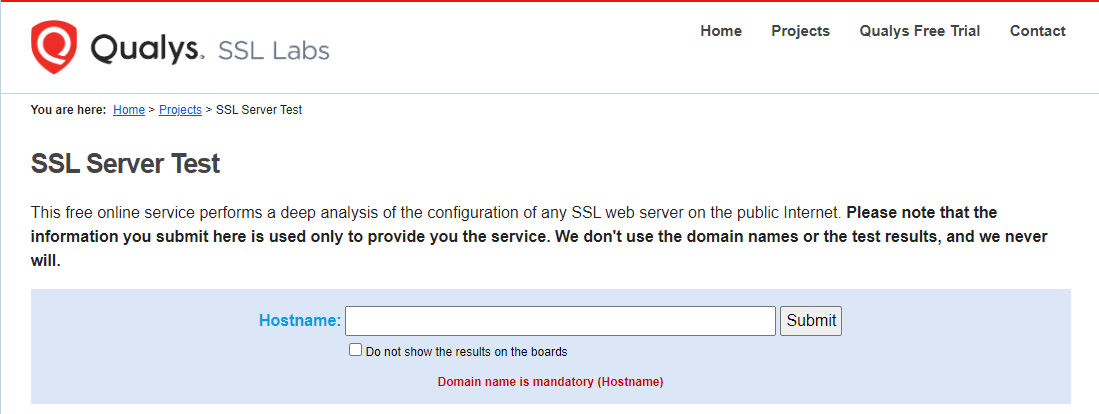 SSL Server Test.