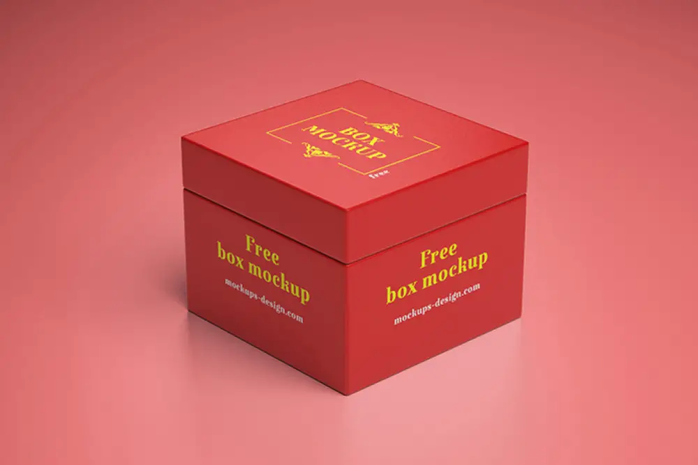 Free gift box mockup - 