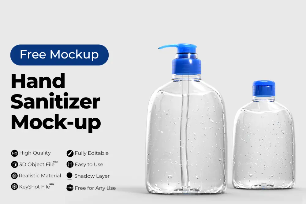 Hand Sanitizer - Free Mockup - 