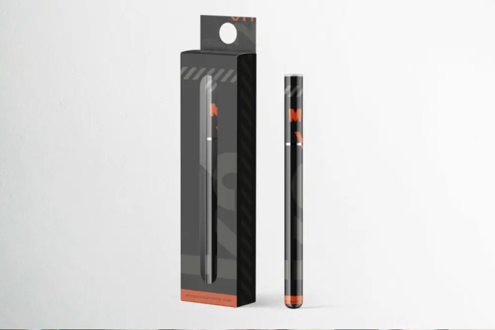 Free E-Cigarette Packaging Box Mockup - 